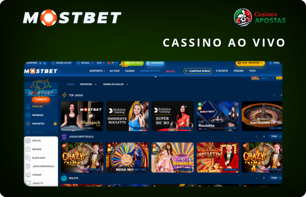 Cassino ao vivo Mostbet