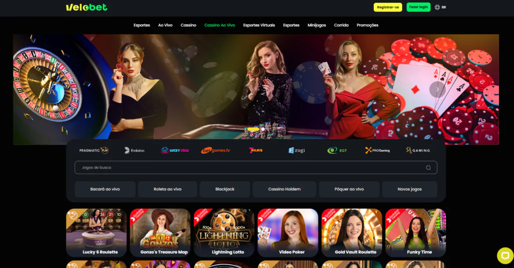 Casino ao Vivo no Velobet