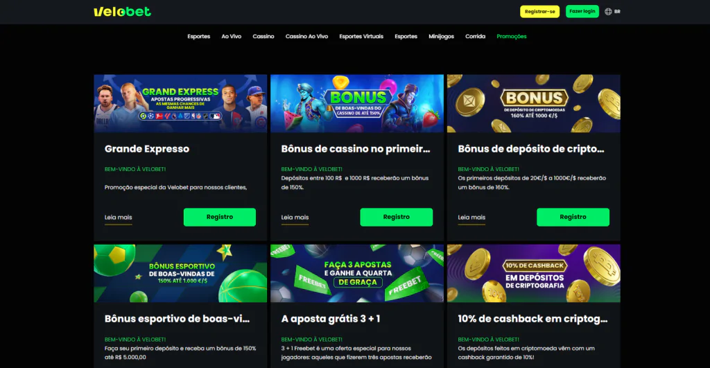 Promoções e Bónus no Casino Velobet