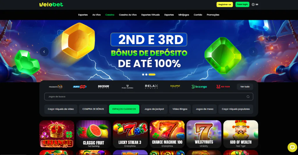 Jogos e Slots Online no Velobet