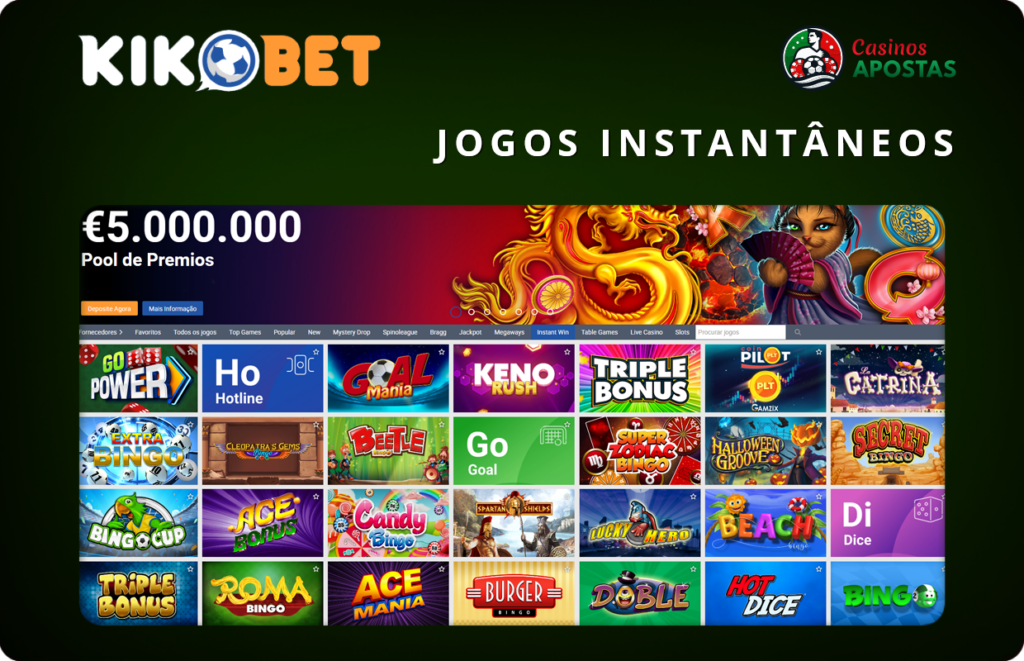 Jogos instantâneos no Kikobet