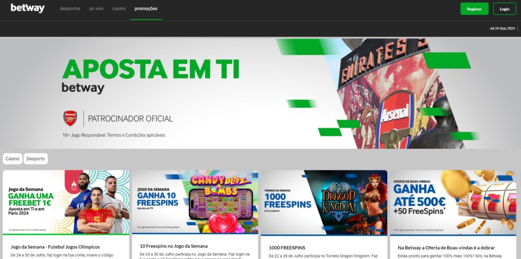 Bónus e promoções no casino Betway