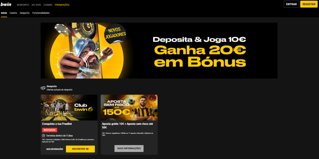 Bónus e promoções no casino Bwin