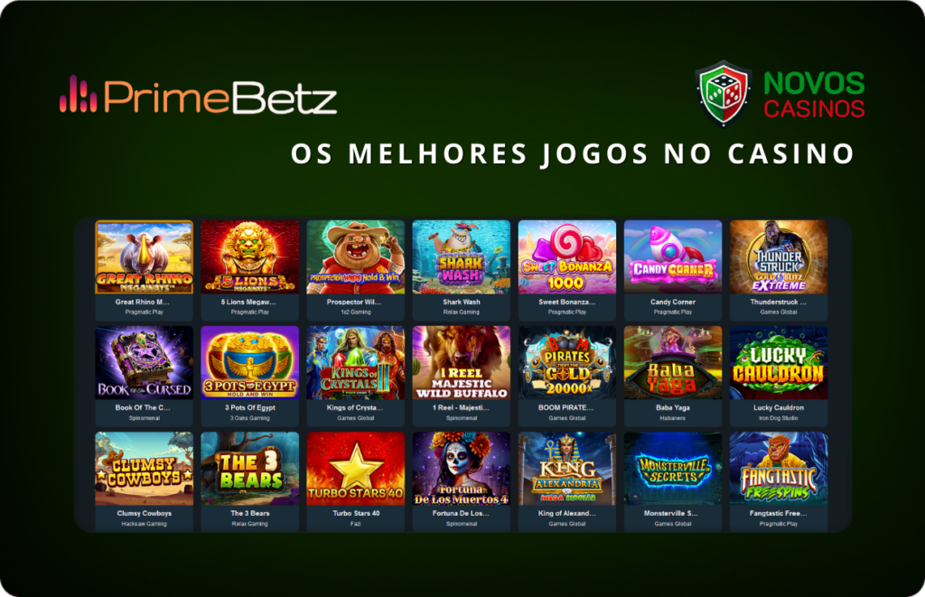 Os melhores jogos de casino no PrimeBetz