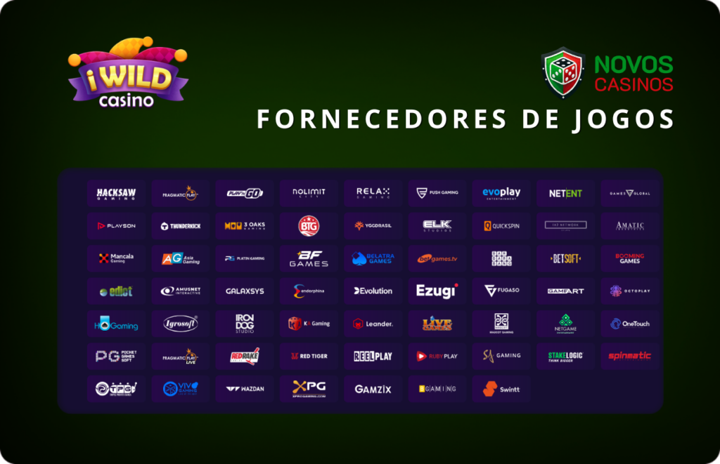 Fornecedores de jogos do iWild Casino