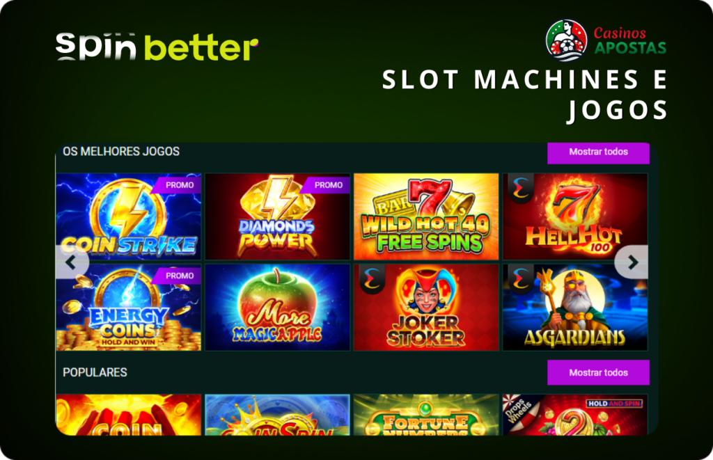 Melhores jogos no casino Spinbetter