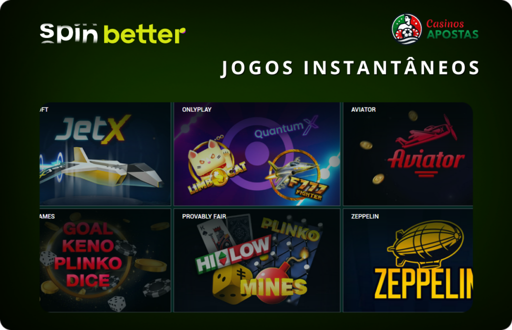 Jogos instantâneos em Spinbetter