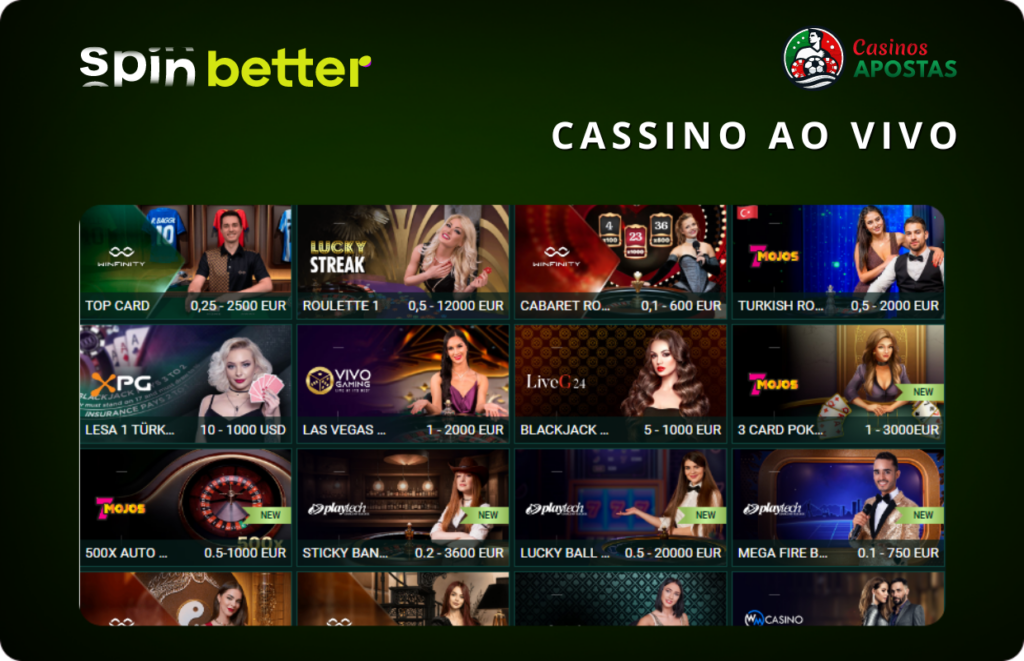 Cassino ao vivo Spinbetter