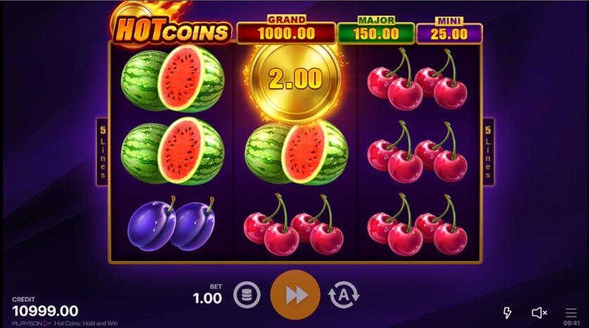 Modos de jogo: Hot Coins: Segura e Ganha